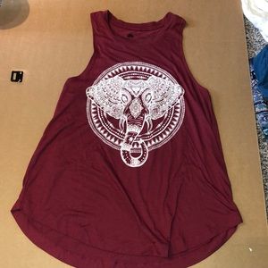 maroon elephant tank